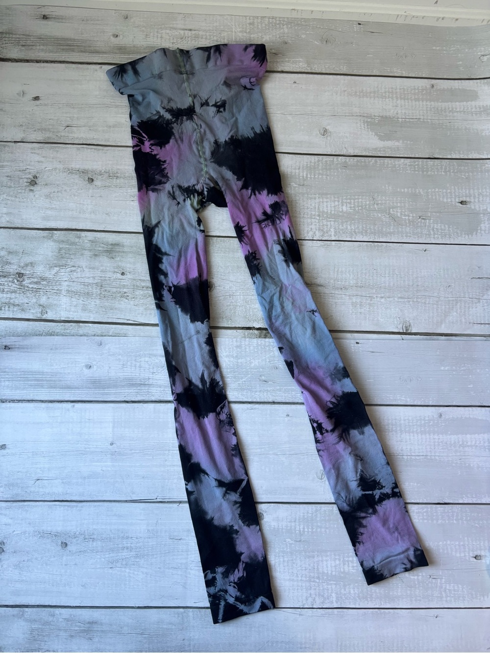 Tie-Dye Purple & Black Women's Leggings